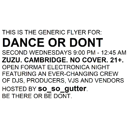 DANCE OR DON'T