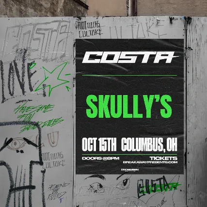 Event artwork: COSTA — Skully's Music Diner — Columbus — 15 October 2026