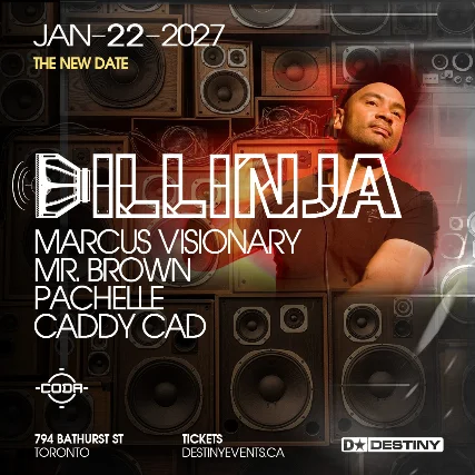 Event artwork: Dillinja | NEW DATE — CODA — Toronto — 22 January 2027