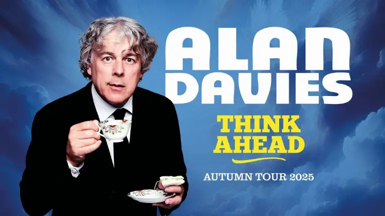 Event artwork: Alan Davies - Think Ahead — Hexagon Theatre — Reading — 5 October 2026