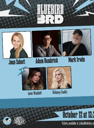 Bluebird On 3rd  featuring Jenn Schott ,  Adam Hambrick & Mark Irwin with Janie Waddell + Delaney Faulds