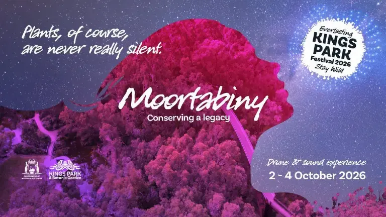 Event artwork: Moortabiny — Kings Park — West Perth — 4 October 2026